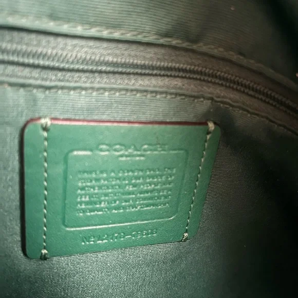 Coach Green Leather Tote - Picture 5 of 6